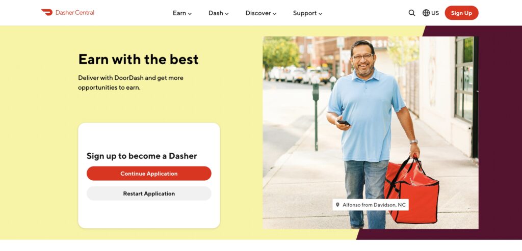 Dasher Sign Up