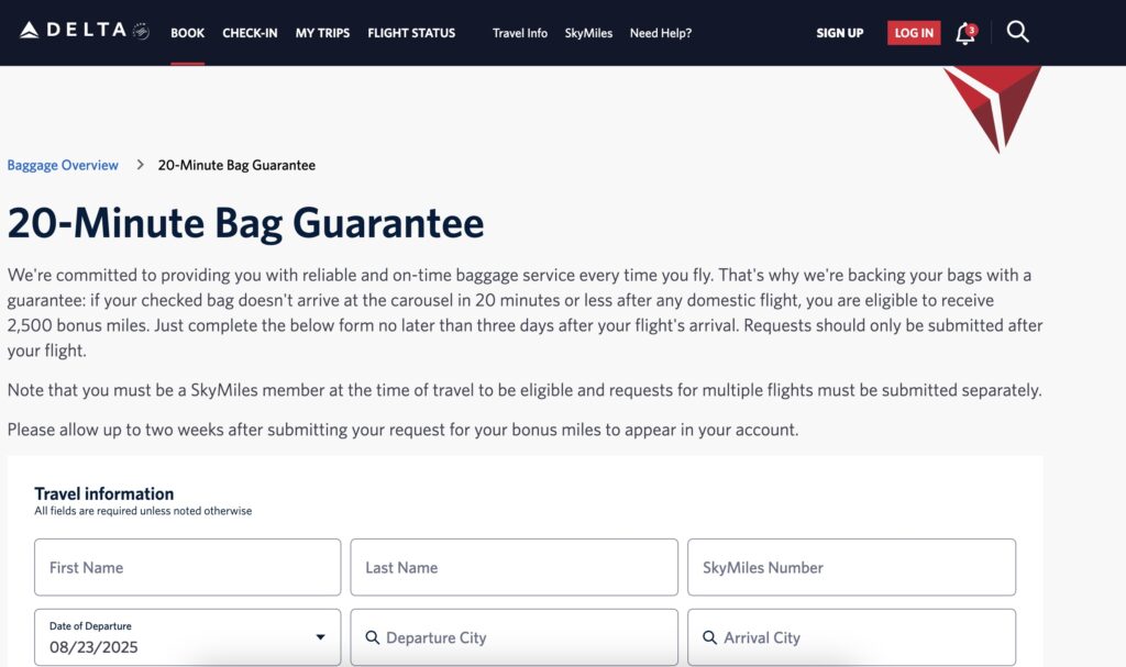 Delta Bag Guarantee