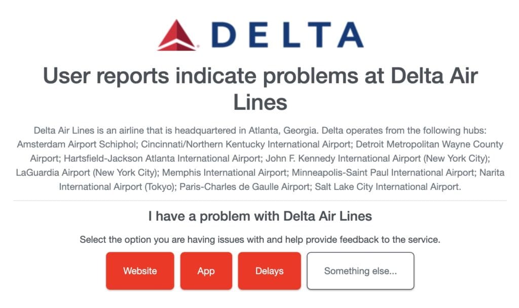 Delta Downdetector