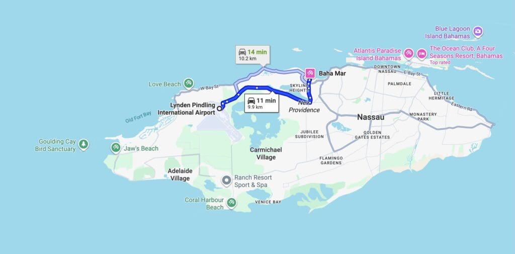 Grand Hyatt Baha Mar Map