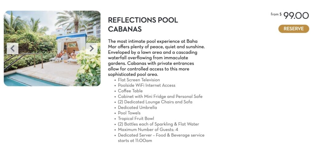 Grand Hyatt Baha Mar Pool Cabana