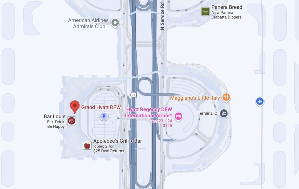 Grand Hyatt DFW Map