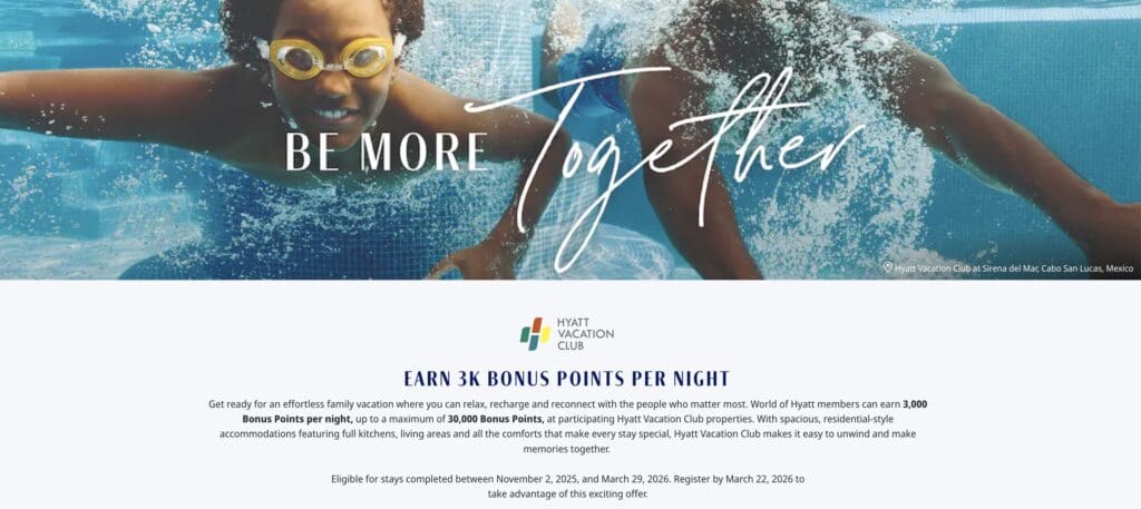 World of Hyatt Vacation Promo