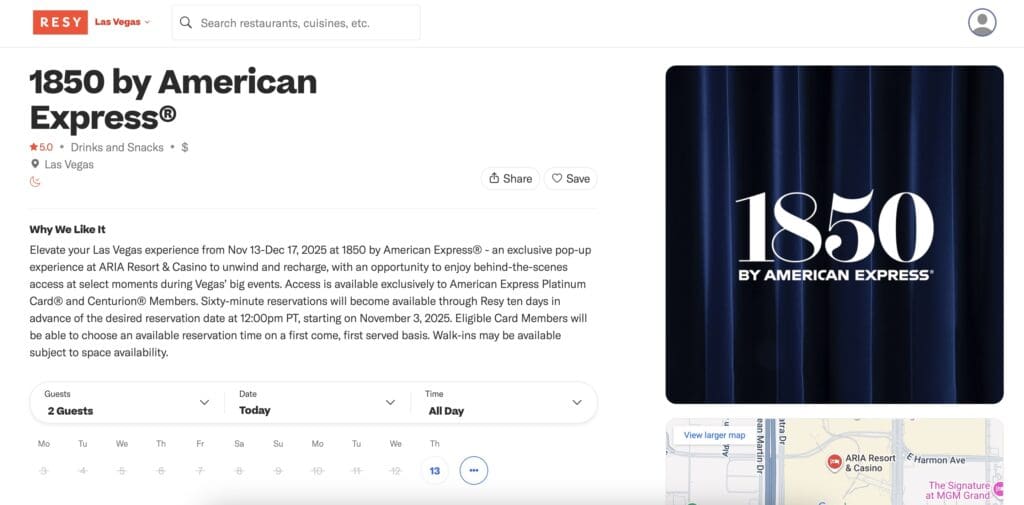 1850 by American Express Resy