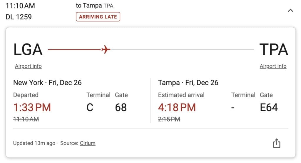 DL1259 Flight Status