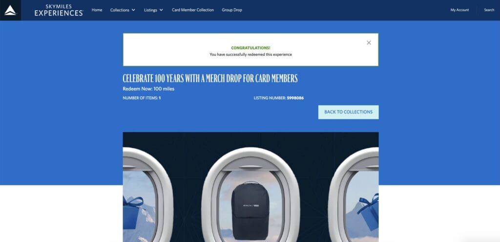 Delta Redemption Success