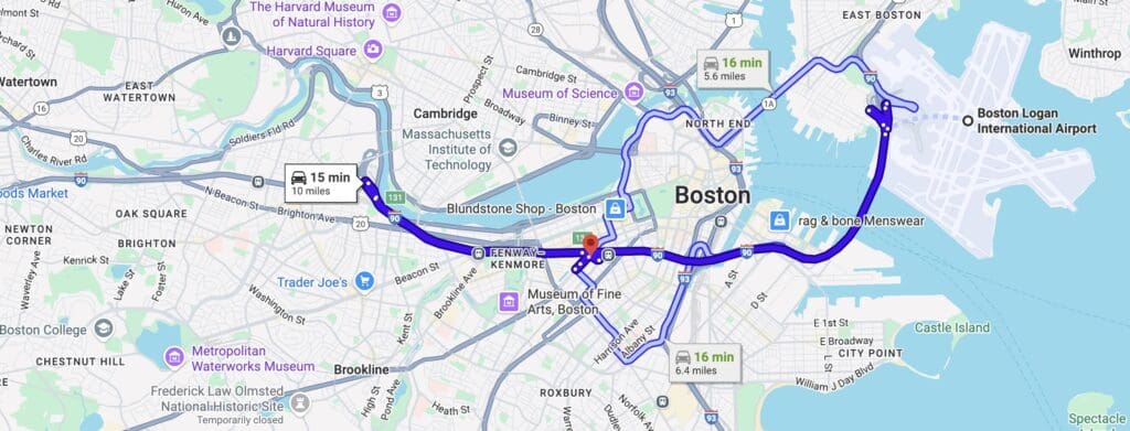 Boston Marriott Map