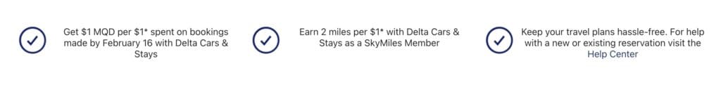 Delta Stays and Cars