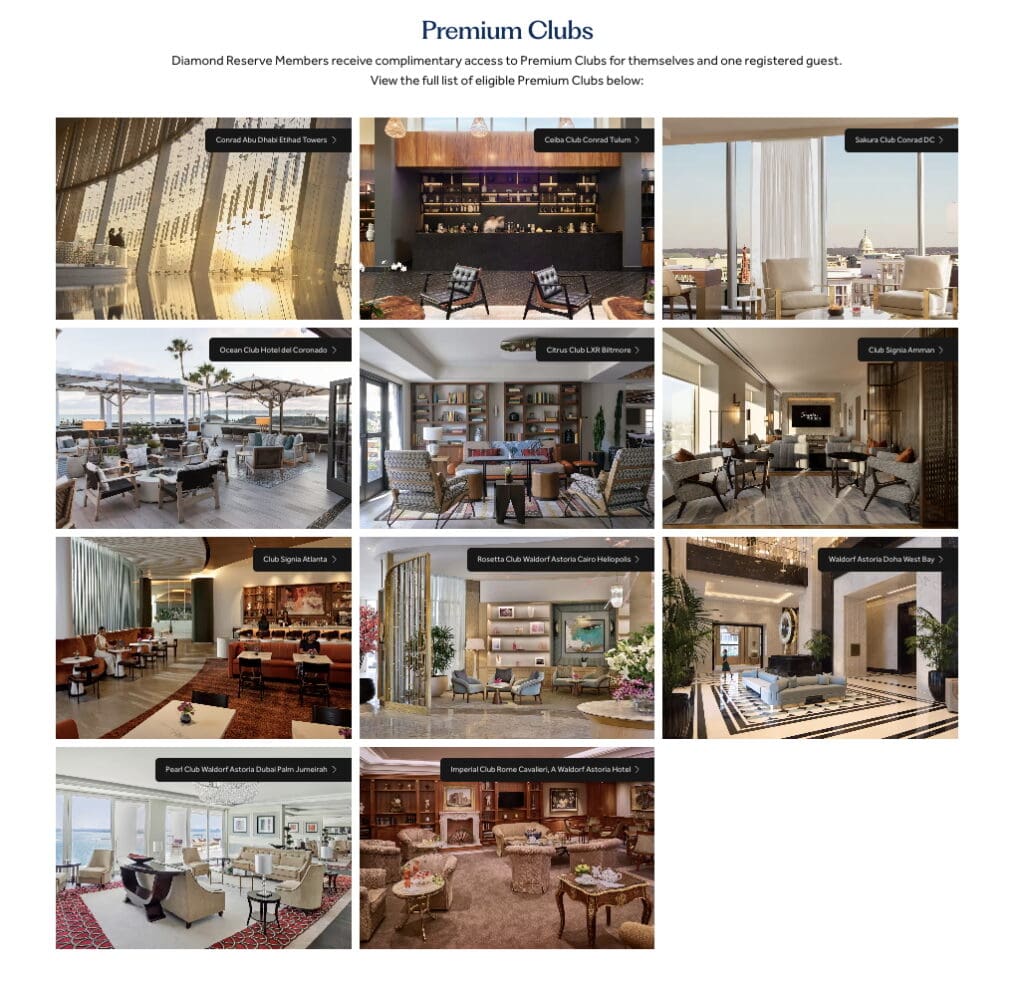 Hilton Premium Clubs