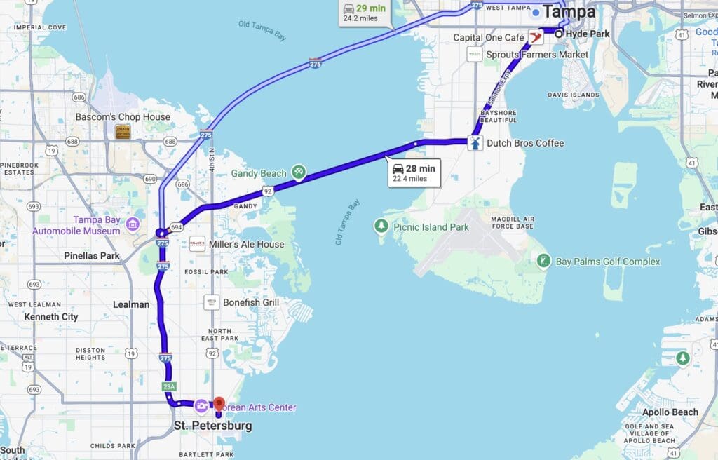 Hyatt Place St. Pete Map