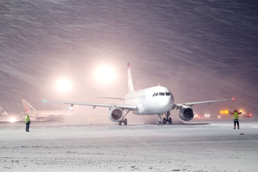 Snowy Plane