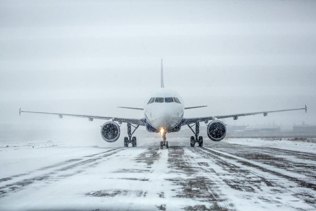 Snowy Plane