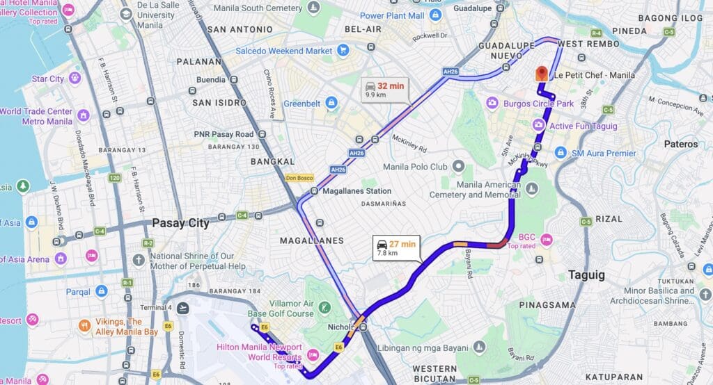 Grand Hyatt Manila Map