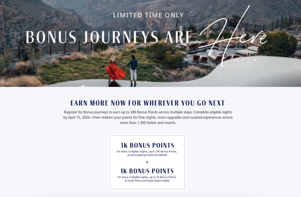 World of Hyatt Promo Q1 2026