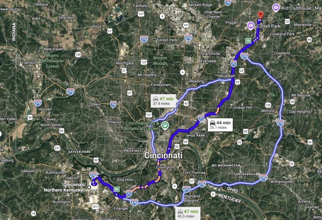 Courtyard Cincinnati Map
