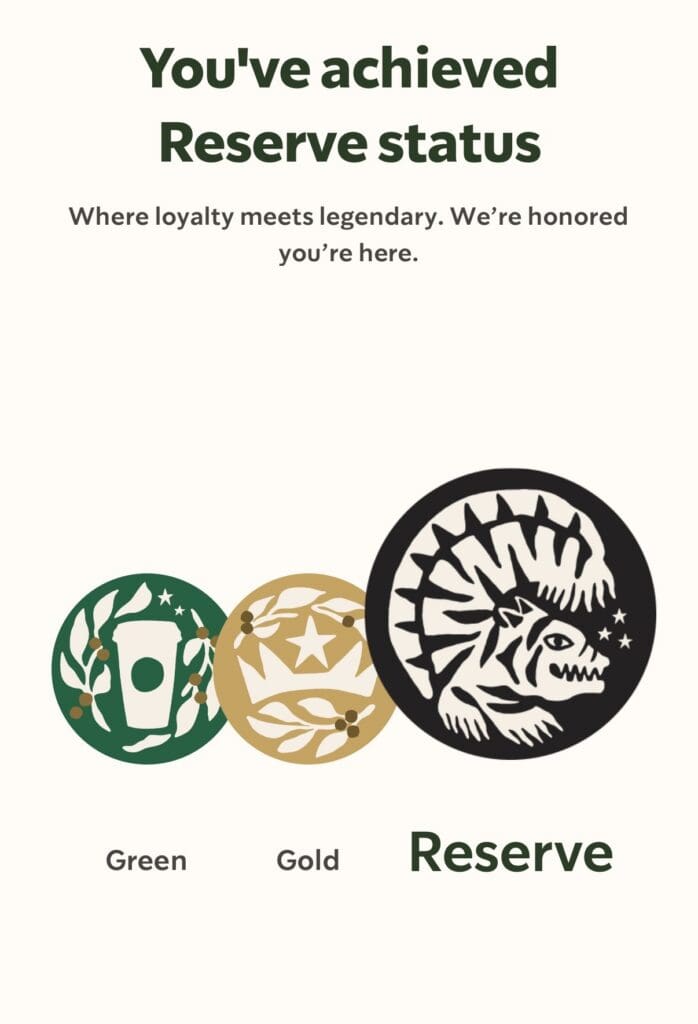 Starbucks Reserve Status