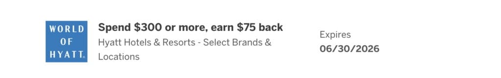 World of Hyatt Amex Offer