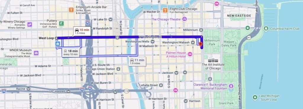 Chicago Athletic Association Map