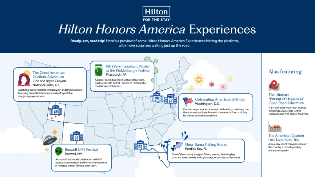 Map of Hilton Honors Packages