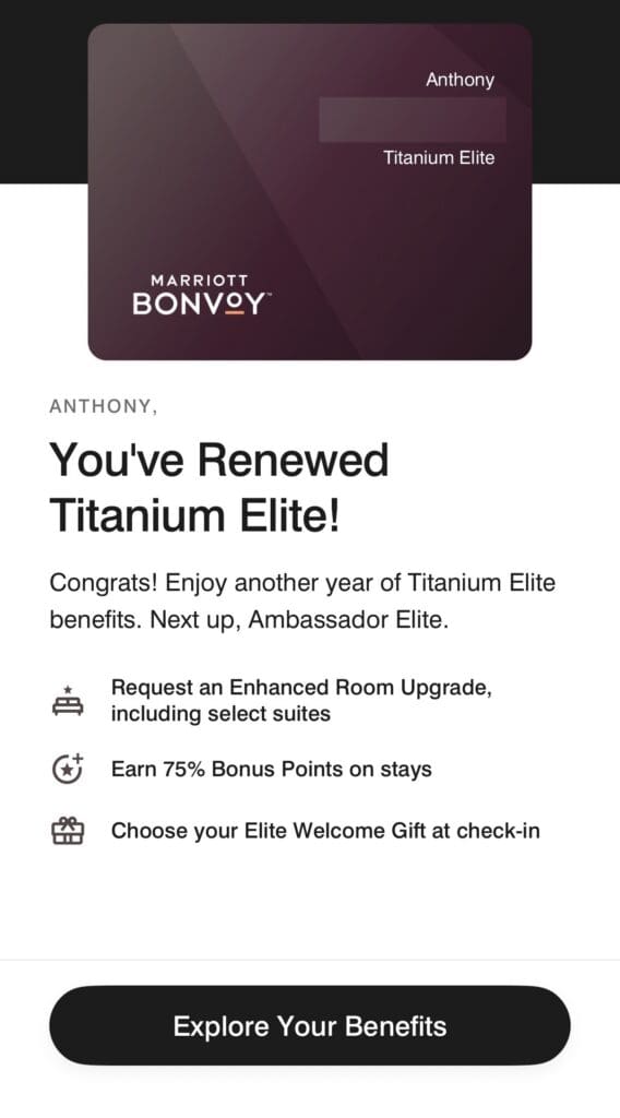 Marriott Titanium 2026