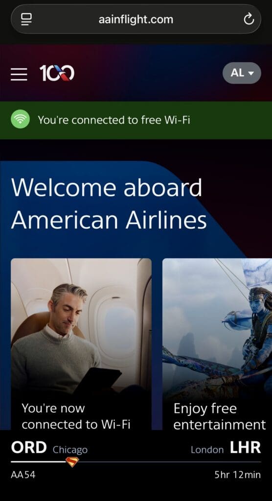 AA Flight 54 ORD-LHR 28