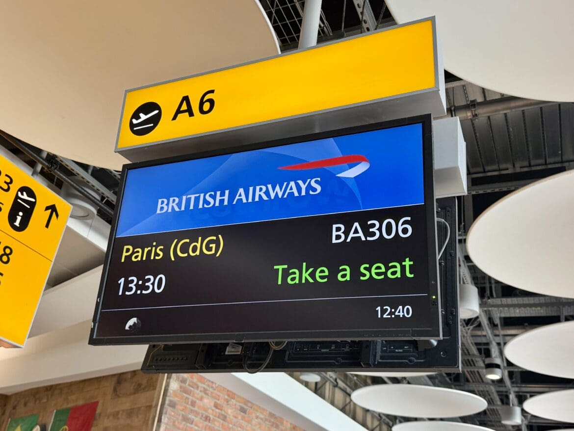 BA 306 LHR to CDG 1