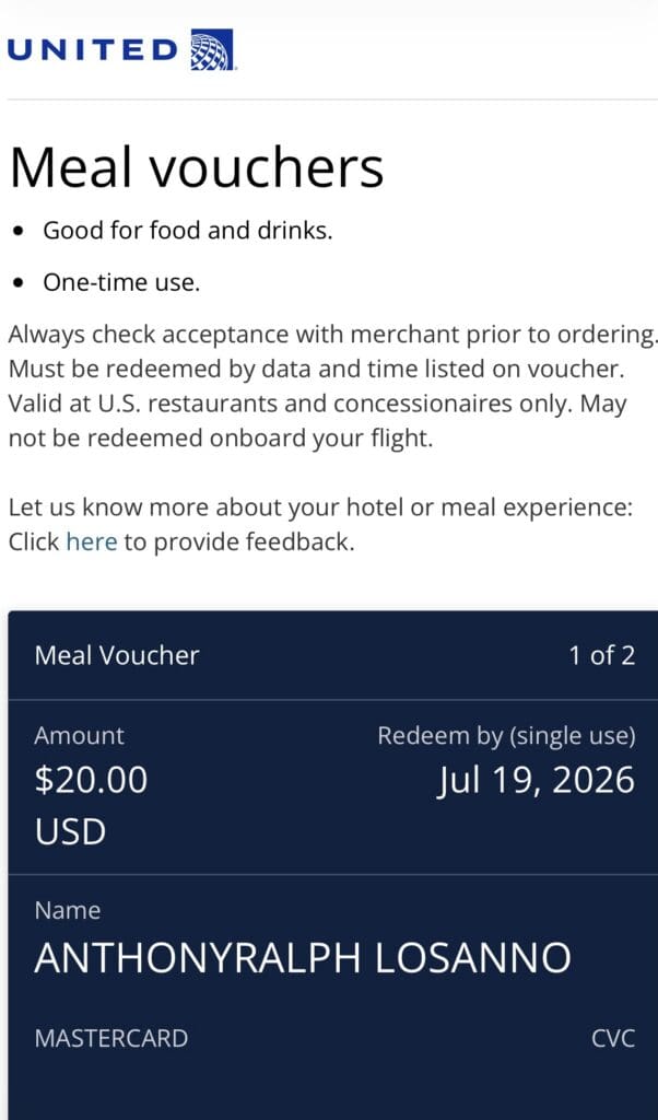UA254 Vouchers
